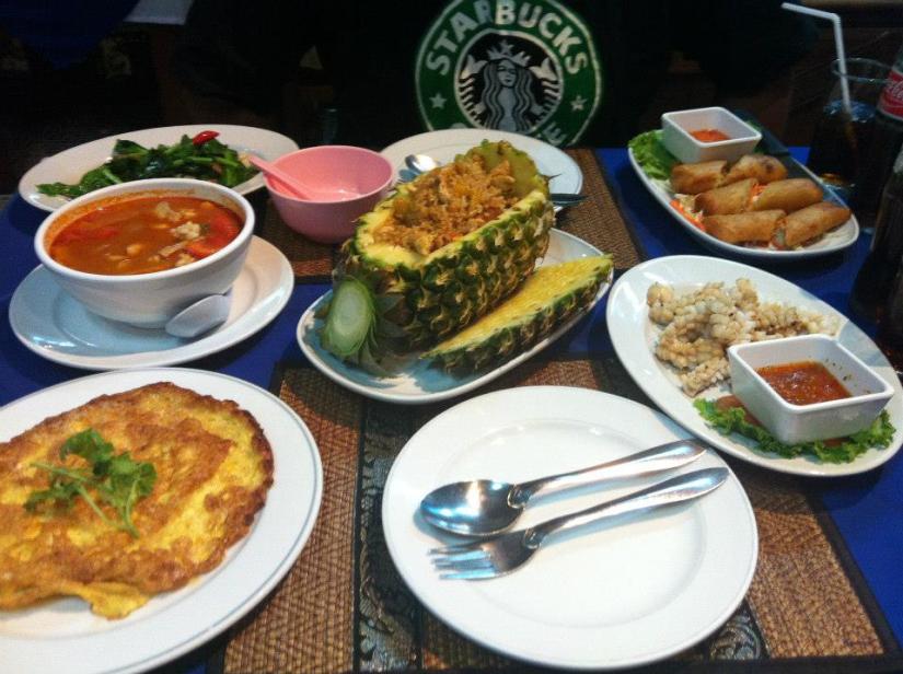 Our spread. Makan macam satu hari penat keluar laut cari ikan. 