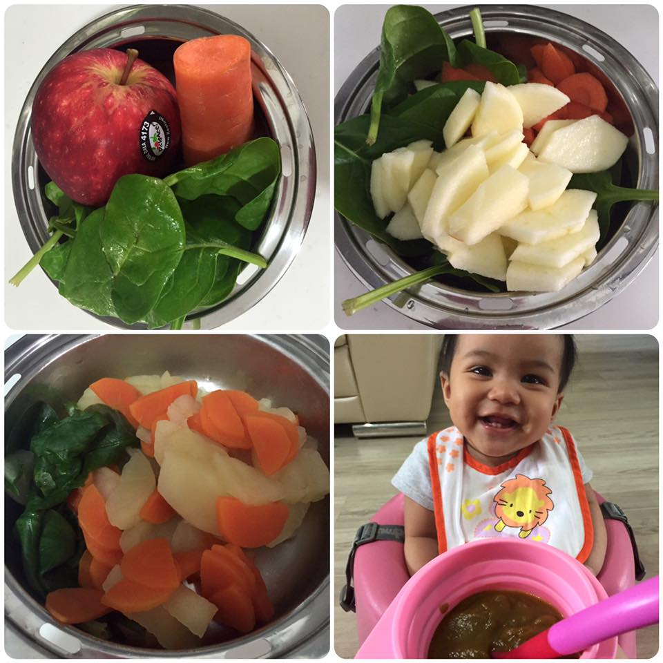 Apple + Carrot + Baby Spinach Puree