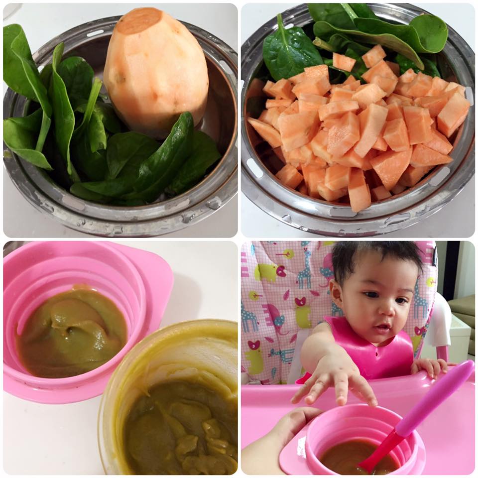 Sweet Potato + Baby Spinach Puree